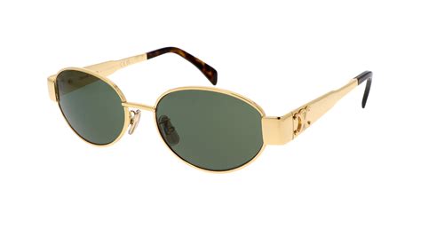 Oversized sunglasses Celine Gold in Metal 